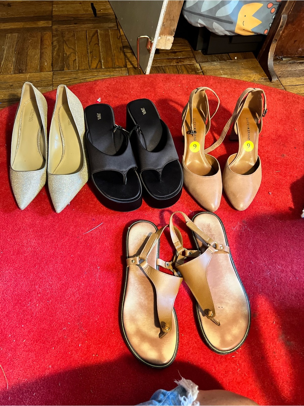 Lot of 4 woman’s  shoes 9,9 1/2, 10
